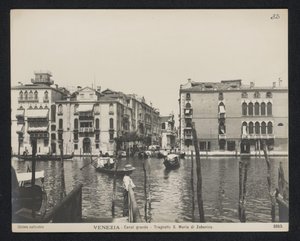 Veerboten naar de Santa Maria del Giglio te Venetië Kilisesi Venedik - Büyük Kanal - S. Maria di Zobenico feribotu (nesne üzerindeki başlık) by Neue Photographische Gesellschaft