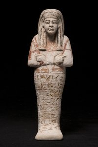 Wia adında bir kadın için Ushabti, Ramesside Dönemi (kireçtaşı)