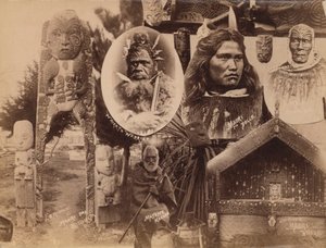 Maoris, Yeni Zelanda (s/b fotoğraf)