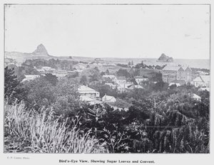 New Plymouth, Yeni Zelanda: Kuş Bakışı, Shewing Sugar Loaves ve Manastır (s/b fotoğraf) by New Zealand Photographer