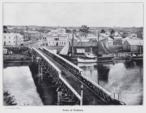 New Plymouth, Yeni Zelanda: Waitara Kasabası (s/b fotoğraf) by New Zealand Photographer