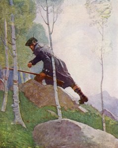 Robert Louis Stevenson tarafından Kaçırılanlar için çizim (renkli taş) by Newell Convers (after) Wyeth