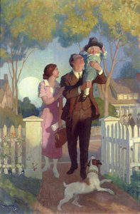 Eve Geliş (petrol) by Newell Convers Wyeth