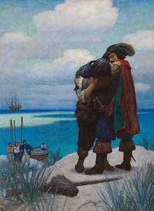 Başta Bir Süre Ona Tek Bir Söze Cevap Veremedim; Ama Beni Kucağına Aldığı İçin Yanında Tutuldum Yoksa Yere Düşerdim by Newell Convers Wyeth
