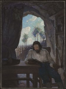 Sabah İncil'i aldım; ve Yeni Ahit'ten başlayarak, başladım... by Newell Convers Wyeth