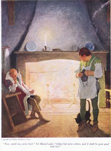 Şimdi beni ev sahibi olarak işaretle Sir Donald dedi ki, emirlerime uy ve sonsuza kadar senin iyi Rabbin olacağım, 1916 by Newell Convers Wyeth