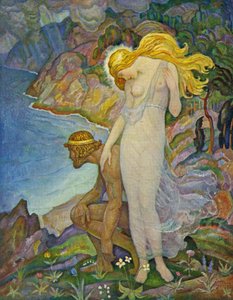 Odysseus ve Kalipso by Newell Convers Wyeth