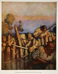 Yatılılar çitin üzerinden maymunlar gibi toplandılar, Robert Louis Stevenson