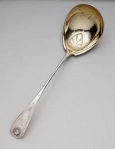 Çorba kepçesi, c.1860 (sikke gümüş ve yaldızlı) by Newell Harding and Co.