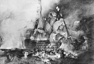 HMS Victory, İngiliz savaş gemisi, c1805 by Newton and Co