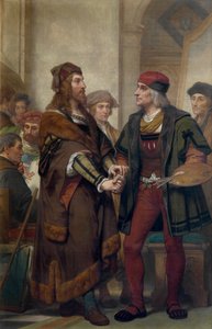 Albrecht Dürer, Quinten Massijs'i ziyaret ediyor (tuval üzerine yağlıboya)