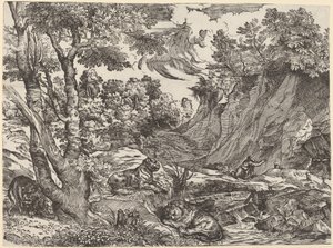 Vahşi Doğada Aziz Jerome by Niccolò Boldrini after Titian