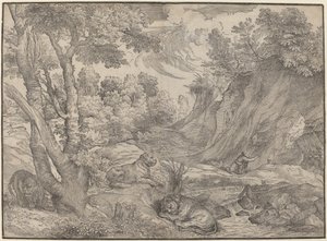 Vahşi Doğada Aziz Jerome by Niccolò Boldrini after Titian