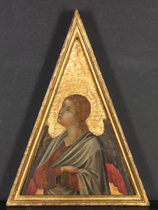 Angel çifti ile doruk, c. 1340. by Niccolò di Segna