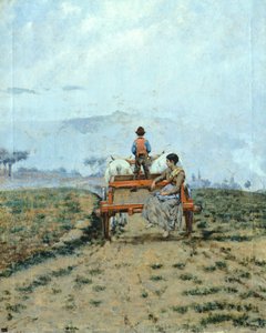 Tarlalarda bir vagonda by Niccolo Cannicci