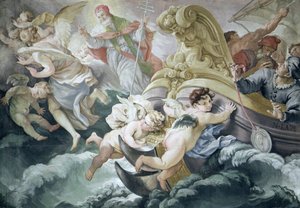 Pius V Madalyonu ile Temas Edince Fırtına Mucizevi Bir Şekilde Sakinleşti by Niccolo Francesco Lapi