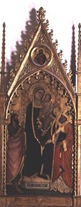 Azizler ile Madonna ve Çocuk (panelde öfke)