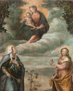 Çocuk İsa ve Azizler ile Tertemiz Madonna (tuval üzerine yağlı boya)