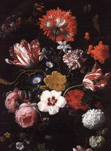 Çiçeklerle Natürmort by Nicholaes van Verendael