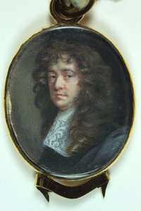 Sir Peter Lely (fildişi üzerine sulu boya) by Nicholas (attr.to) Dixon