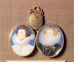 John Croker ve eşi Frances by Nicholas Hilliard