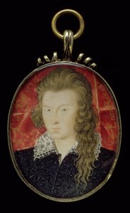 No.3856 Henry Wriothesley, 3. Southampton Kontu (1573-1624), c.1594 (parşömen üzerine guaj) by Nicholas Hilliard