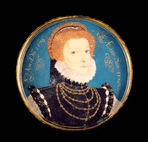 ಮಹಿಳೆಯ ಭಾವಚಿತ್ರ, 1576 (wc on vellum) turk by Nicholas Hilliard