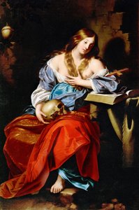 Marie Madeleine - Mecdelli Meryem, Renieri (Regnier), Niccolo (c. 1590-1667). Tuval üzerine yağlı boya, c. 1655. Ebat : 185x123,5 cm. Sanat Tarihi Müzesi, Viyana by Nicholas Renieri