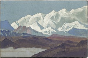 Himalayalar, Kanchenjunga Sıradağları, 1936 by Nicholas Roerich