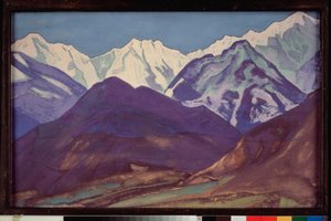 Kuluta (Kulu Vadisi, Himalaya masifi) (Hindistan). Nicolas (Nicholas) Roerich