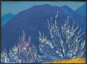 "Krishna" resmi için çalışma, 1933 by Nicholas Roerich