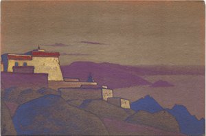 Tibet, Gelukpa Manastırı, 1936 by Nicholas Roerich