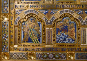 Nicolas de Verdun (yaklaşık 1130/50-1205) tarafından altın ve emaille yapılan Verdun Sunağı: Eski ve Yeni Ahit