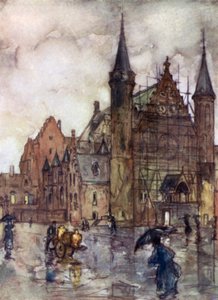 Binnenhof, Lahey (renkli taş) by Nico Jungman