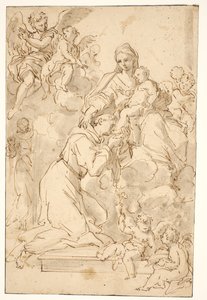 Padua Aziz Antonius ile Madonna ve Çocuk by Nicolò Ricciolini