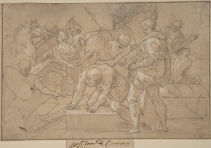 Chapelle de Guise için Tarihsel Sahne Kompozisyon Çalışması, 16. yüzyıl. by Nicolò dell