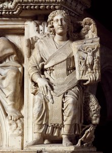 St John Baptist, minberden köşe heykeli, St John Vaftizhanesi by Nicola Pisano