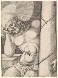 Sütundaki Acıların Adamı, 1523. by Nicolaas Hogenberg