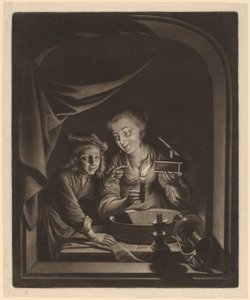 Fare kapanı olan hizmetçi by Nicolaas Verkolje after Gerrit Dou