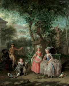 Süs bahçesindeki bir ailenin grup portresi, 1791 by Nicolaas or Nicolaes Muys