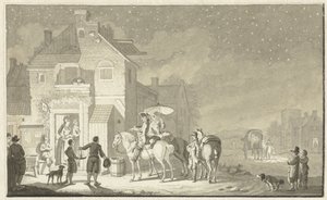 Geceleri han için seyahat grubu by Nicolaes Aartman