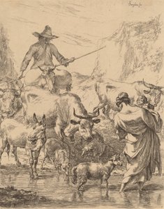 Dereden Geçen Sürü. by Nicolaes Berchem