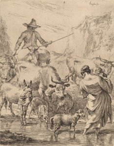 Dereden Geçen Sürü. by Nicolaes Berchem