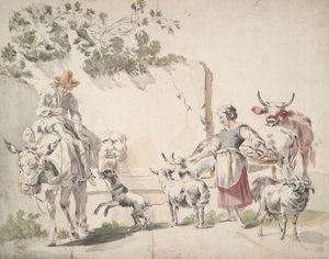 Köylüler Pazara Gidiyor by Nicolaes Berchem