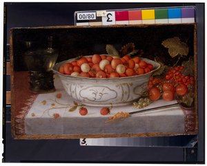 Wanli Porselen Kasede Fraises-De-Bois'in Natürmortu by Nicolaes Gillis