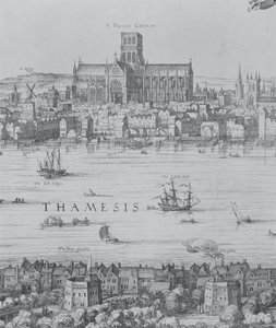 Londra ve Thames Panoraması, St. Pauls Katedrali ve Globe Tiyatrosu