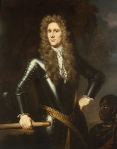 Albay Rupert Bridges ve Hizmetçisi by Nicolaes Maes