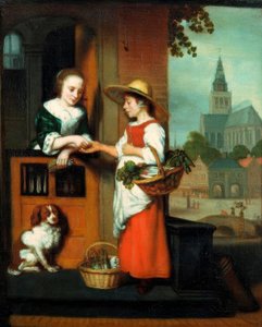 sebze satıcısı by Nicolaes Maes