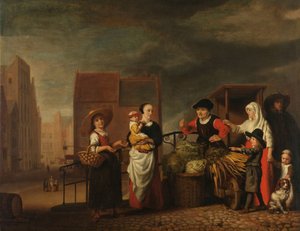 Sebze pazarı by Nicolaes Maes