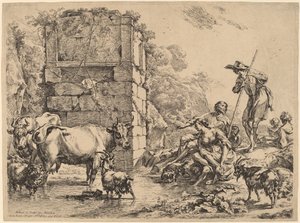 inek içme by Nicolaes Pietersz Berchem
